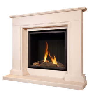 Sophia Slimline Balanced Flue Gas Fire and Marble Fireplace Suite - Flavel