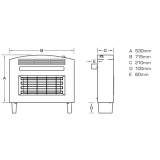 Strata Outset Hearth Mounted Gas Fire - Flavel