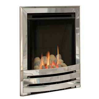 Windsor Contemporary Glass Fronted HE 16" Hearth Inset Gas Fire - Flavel