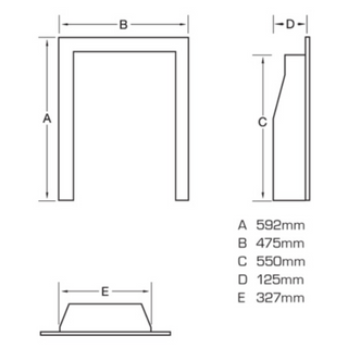 Windsor Contemporary Glass Fronted HE 16" Hearth Inset Gas Fire - Flavel