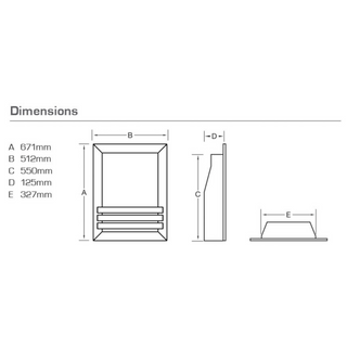 Windsor Contemporary Plus Open Fronted 16" Wall Inset Gas Fire - Flavel