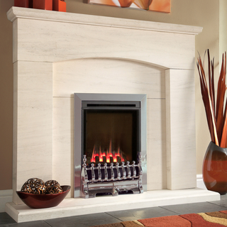 Windsor Traditional Glass Fronted HE 16" Hearth Inset Coal Gas Fire - Flavel