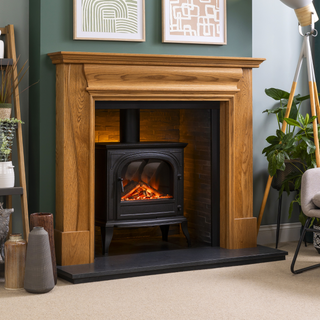 Charlotte 53" Solid Oak Fireplace Mantel - Focus Fireplaces