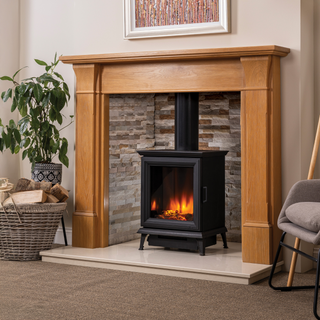 Jennifer 55" Solid Oak Fireplace Mantel - Focus Fireplaces