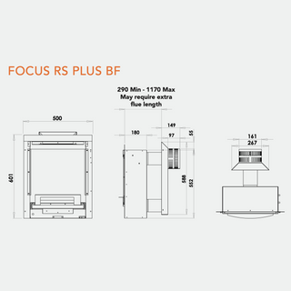 Paragon Focus RS Plus Balanced Flue Coal Effect Gas Fire - Charlton & Jenrick