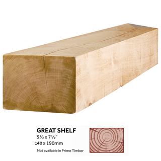 Great Shelf Solid Oak Fireplace Beam Complete with Easy-Fix Kit- Focus Fireplaces