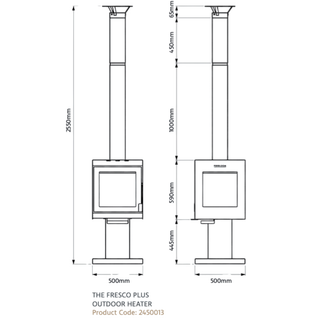 Fresco Plus Pedestal Stove with Flue - Firebloom