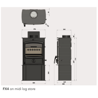 Fireline 4kW Multifuel Stove with Curved Door