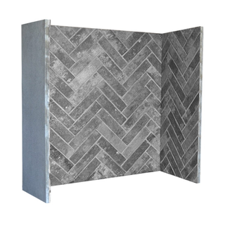 Grey Herringbone Chamber Liner - Capital Fireplaces