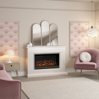 Hansford 46" Flat-To-Wall Electric Fire and Fireplace Suite - Flare