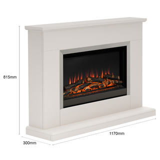 Hansford 46" Flat-To-Wall Electric Fire and Fireplace Suite - Flare