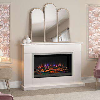Hansford 46" Flat-To-Wall Electric Fire and Fireplace Suite - Flare