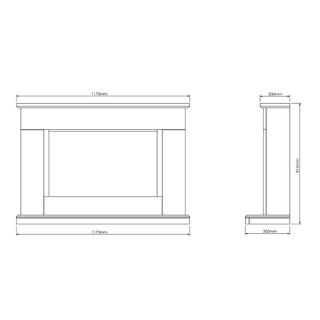 Hansford 46" Flat-To-Wall Electric Fire and Fireplace Suite - Flare