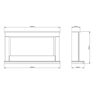 Hansford Grande 52" Flat-To-Wall Electric Fire and Fireplace Suite - Flare