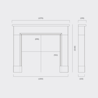 Hanwell 54" Aegean Limestone Mantel