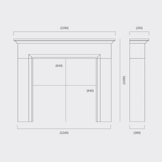 Helston 53" Fireplace Mantel