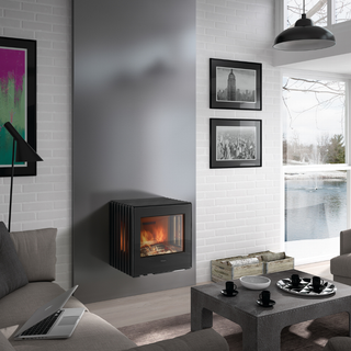 Glance Wall-Mounted 7.5kW Ecodesign Woodburning Stove - Hergom