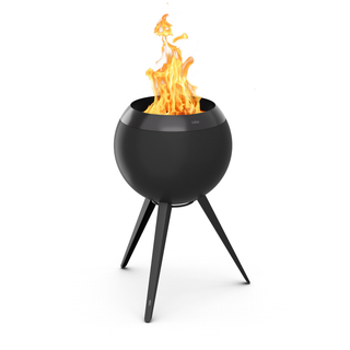MOON 45 All Black Fire Basket with High Stand - höfats