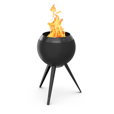 MOON 45 All Black Fire Basket with High Stand - höfats