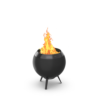 MOON 45 All Black Fire Basket with Low Stand - höfats
