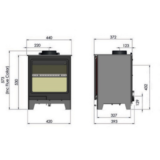 Allure 4 Wood Burning Freestanding Stove - Hunter Stoves