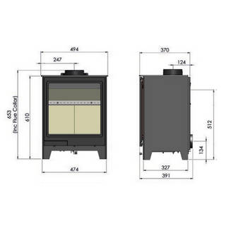 Allure 5 Wood Burning Freestanding Stove - Hunter Stoves