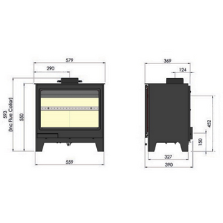 Allure 7 Wood Burning Freestanding Stove - Hunter Stoves