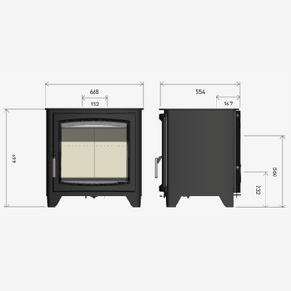Aspect 14B Boiler Stove Eco 10.3kW Solid Fuel Freestanding Stove - Hunter Stoves Parkray