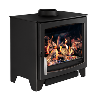 Aspect 7 4.5kW Gas Stove HE Glass Fronted Log Effect Free Standing Gas Fire - Hunter Gas