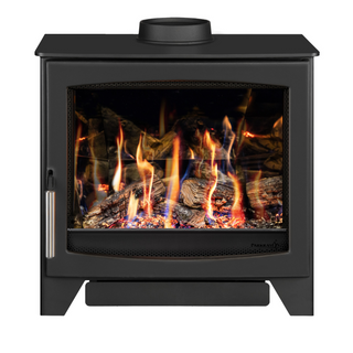 Aspect 7 4.5kW Gas Stove HE Glass Fronted Log Effect Free Standing Gas Fire - Hunter Gas