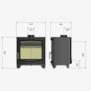 Aspect 8 Eco 7.5kW Solid Fuel Freestanding Stove - Hunter Stoves Parkray