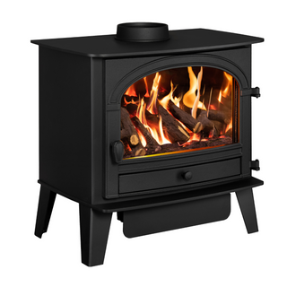 Consort 7 4.5kW Gas Stove HE Glass Fronted Log Effect Free Standing Gas Fire - Hunter Gas