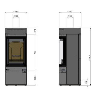 Halo Radial 5 5kW Cylindrical Wood Burning Freestanding Stove - Hunter Stoves