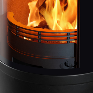 Halo Radial 5 5kW Cylindrical Wood Burning Freestanding Stove - Hunter Stoves