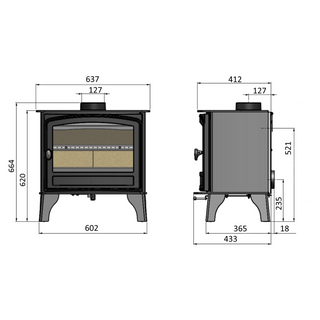 Eco Herald 8 Wood Burning Freestanding Stove - Hunter Stoves