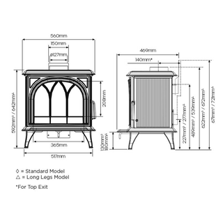 Huntingdon 30 Solid Fuel Stove - Stovax