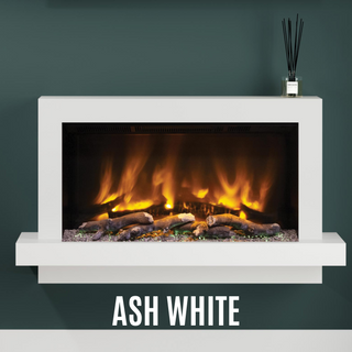 Pryzm Huxton Timber Wall Mounted Fire and Fireplace Suite