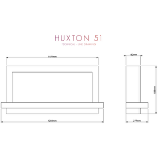 Pryzm Huxton Timber Wall Mounted Fire and Fireplace Suite