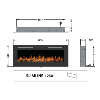 Ex-Display Ilektro 1250 Wall Hung Electric Fire