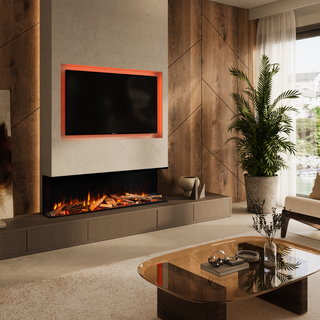 iRange Deep 3-Sided Media Wall Electric Fire (1000, 1250, 1500, 1800, 2200) - Charlton & Jenrick