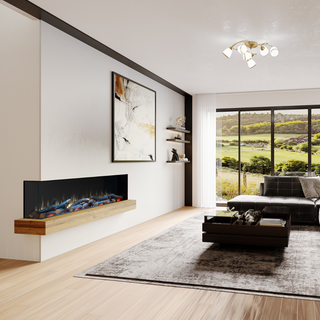 iRange Deep 3-Sided Media Wall Electric Fire (1000, 1250, 1500, 1800, 2200) - Charlton & Jenrick