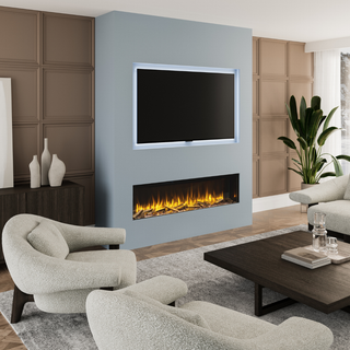 iRange Slimline Wall Inset Media Wall Electric Fire (560, 790, 920, 1100, 1500, 2000) - Charlton & Jenrick