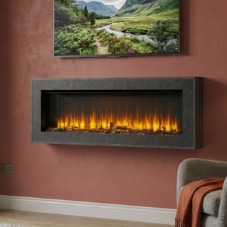 Barletta Slim Wall Mounted Electric Fireplace Suite - Katell Italia