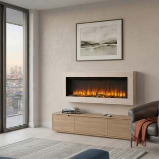 Barletta Slim Wall Mounted Electric Fireplace Suite - Katell Italia