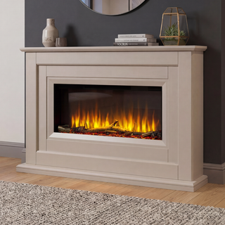Delfina Flat-To-Wall Fire and Fireplace Suite - Katell Italia