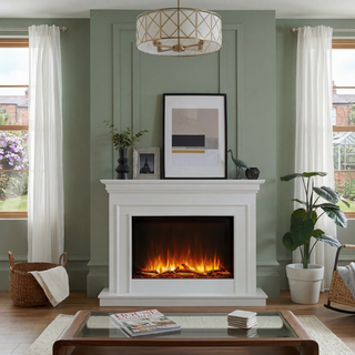 Genoa Flat-To-Wall Fire and Fireplace Suite - Katell Italia