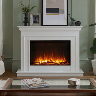 Genoa Flat-To-Wall Fire and Fireplace Suite - Katell Italia