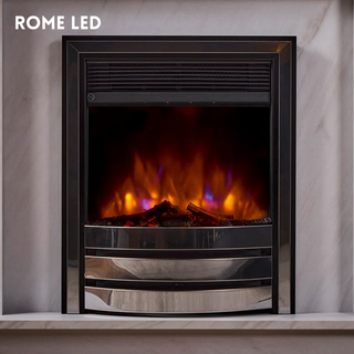 Malito Opulus Flat-To-Wall Electric Fire and Fireplace Suite - Katell Italia