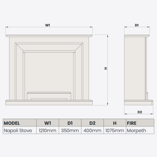 Napoli Flat-To-Wall Electric Stove Fire and Fireplace Suite - Katell