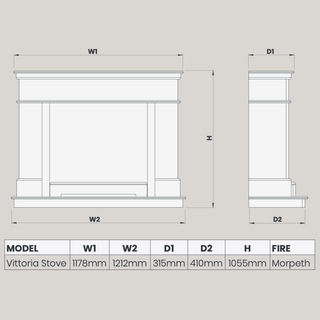 Vittoria Stove Flat-To-Wall Electric Suite - Katell